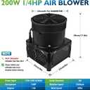 1/4 HP Wacky Waving Inflatable Tube Guy Air Blower, 200W Inflatable Tube Man Blower Fan, Fits 9" Diameter Inflatable Dancer