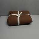 BESTOUCH Duvet Cover Set 100% Washed Cotton Linen Feel Super Soft Comfortable Chic Lightweight 2 PCs Home Bedding Set Solid Cocoa Brown Twin/Twin XL, Cocoa Brown (No Comforter)