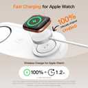 2026 for Apple Watch 5W Fast Charger15W 3 in 1 Wireless Charging Station for Apple Mag-Safe Charger Stand,Fast Magnetic Wireless Charger Station for iPhone17 16 15 14 13 12 Series,Airpods, Watch