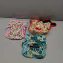 Leekalos Reusable Washable Dog Diapers Female (3 Pack) - Highly Absorbent Doggie Diapers - Size Adjustable Puppy Diapers for Dog Period Panties (Large, Flora) 