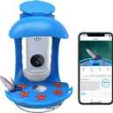 Birdock Hummingbird Feeder with Camera, Smart Bird Feeder with AI Identify, Watching Camera Instant Notifications, Auto Capture Bird Videos & Motion Detection(Blue)
