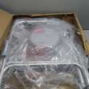 Medline Aluminum Padded Shower Chair Commode with 4 Locking Casters, 300 lbs. Capacity For Restroom, Bathroom & Wheelchair Transfer to Toilet, 1 Ct.