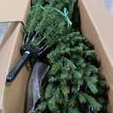 National Tree Company 7.5 ft Pre-Lit Jersey Fraser Fir Artificial Christmas Tree, 1,250 Clear Lights, 3,144 Tips, Includes Stand, Green