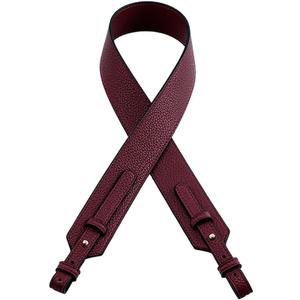 MOISTRI Grain Leather Purse Strap Adjustable Crossbody Replacement Straps for Handbags Monk Head Screws Detachable Silver Clasps Short Burgundy Red