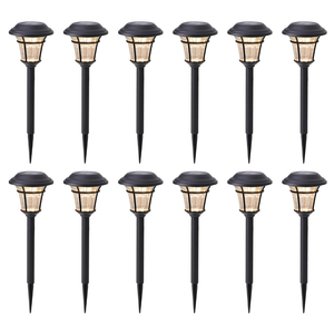 MAGGIFT 12 Pack Solar Pathway Lights Outdoor Solar Garden Lights for Patio, Yard, Driveway