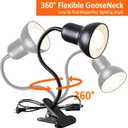 Clip on Desk Lamp, 360 Rotating Ggooseneck Lamp, Ring Light, Revolutionary Eye-Caring Desk Lamp, Portable Clip-On Reading Light for Bedroom and Office, Study Clamp - The Ideal Home Lighting Solution