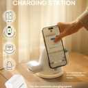 3 in 1 Charging Station for Apple Devices,Qi2 Mag-Safe Charger Stand & Light,Fast Wireless Charging Station for iPhone 17/16/15/14/13/12& AirPods & iWatch &Pixel 10 & Samsung Galaxy Watch(30W Adapter)