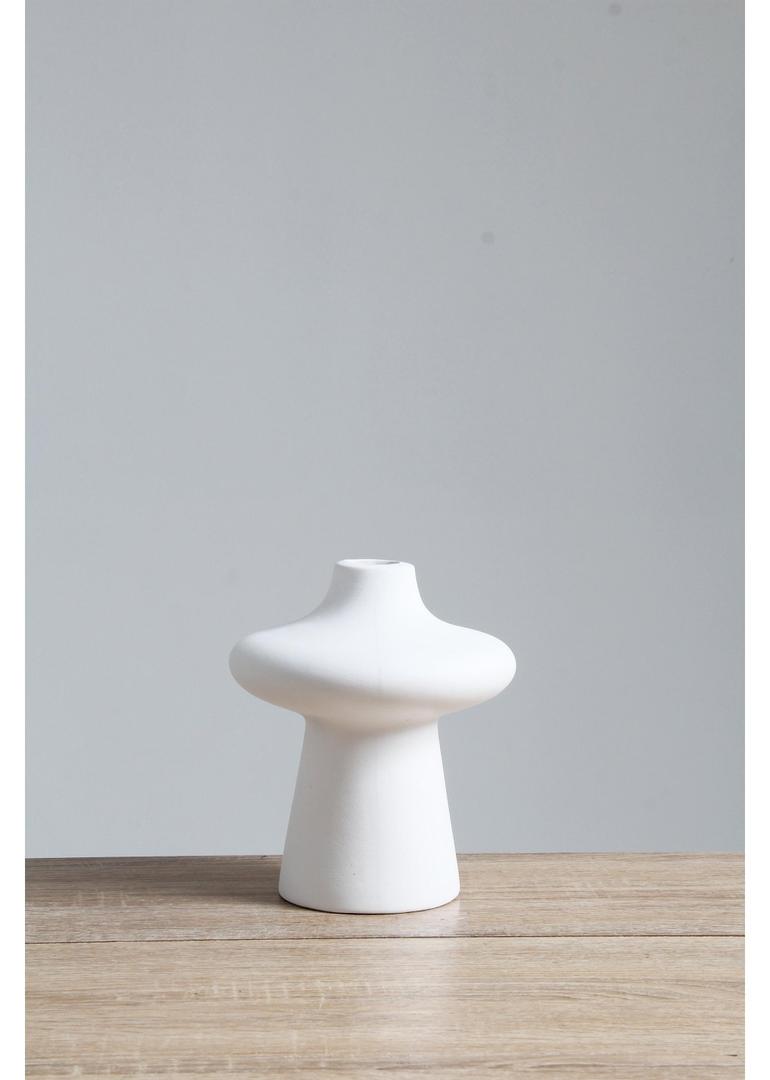 7.8 In White Ceramic Vase