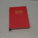 2026 Professional Hardcover Daily Diary Journal and Planner, 6.25"x8.25" (Red)