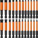 Ball End Hex Head Allen Wrench Drill Bit Set, 24PCS 2.5 Inch Metric & SAE Sizes Ball End Hex Bit Set Allen Key Set Hex Key Set, Magnetic Tipped, S2 Steel