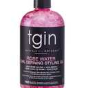 tgin Rose Water Defining Styling Gel for Curly, Coily and Wavy Hair, Reduce Frizz, Light Hold, Moisturizes and Defines Curls, 13 oz