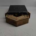 Hexagon Shelves for Wall,Hexagon Floating Shelf Set of 5,Honeycomb Shelves Octagon Hanging Cube Rustic Wood Wall Mounted for Living Room Bedroom Kitchen Bathroom Office Home DecorCarbonized Brown