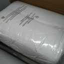 Queen Mattress Pad Extra Thick Cotton Mattress Topper Quilted Fitted Mattress Cover 18-22" Deep Pocket Down Alternative Pillow Top Fluffy & Breathable (60x80 Inches, White, Thick)