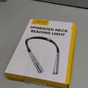 Glocusent Upgraded LED Neck Reading Light, Book Light for Reading in Bed, 30-min Timer, 3 Colors & 3 Brightness Adjustable, Rechargeable & Long Lasting, Perfect for Reading, Knitting (Slim-Medium, Posh Gray)