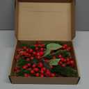 15 Pcs Artificial Red Berries Pine Stems 8 Inch,Christmas Floral Picks Holly Berry Branches Crafts for Xmas Winter Holiday Decor Greenery