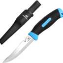 Mossy Oak Fishing & Bait Knife, 4" Fish Fillet With Protective Sheath, Razor Sharp 5Cr15MoV Stainless Steel Blade, Ergonomic Non-Slip Handle for Open Back and Boning