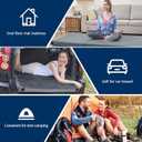 CYMULA Memory Foam Camping Mattress Pad, CertiPUR-US Sleeping Mat, Portable Roll Up Mattress for Adults, Camping Bed Pads for Sleepover, Car Bed with Travel Bag