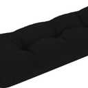 Outdoor Bench Cushion Waterproof, Tufted Bench Seat Cushion 36 x 15 Inch, Patio Wicker Indoor Seat Pads for Outside Garden Patio Balcony, Black