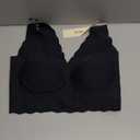 Ubras Deep V Seamless Bras for Women Scalloped Wireless Bralette Comfortable Soft Everyday Sleep Bras Smart Size L