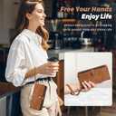 TwoHead for Samsung Galaxy S24 Ultra Wallet Case with Card Holder & Detachable Magnetic Phone Case for Galaxy S24 Ultra,PU Leather Shockproof Protective Phone Cover Wallet(6.8 in,Brown)