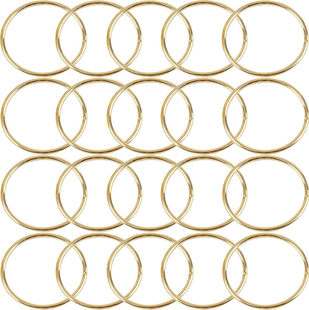 20Pcs Macrame Hoops Ring, BetterJonny 5 Inch Metal Craft Rings Hoops Gold Dream Catcher Rings Wreath Hoop Rings for Home Decorations DIY Crafts and Wall Hanging Crafts