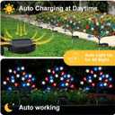 4th of July Solar Star Tree Lights Decorations Outdoor, Waterproof Red White and Blue Lights for Fourth of July Decor, Patriotic Decorations for Garden Yard Pathway Patio (2)
