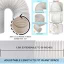 Portable Air Conditioner Window Vent Kit with 5.9 Exhaust Hose Adjustable Portable AC Window Kit for Ducting Universal Portable AC Seal Panel for Horizontal&Vertical Window