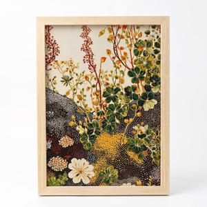 Framed Botanical Canvas Wall Art Wildflower Home Decor 24x16 Inch