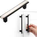 Nickel and Black Cabinet Pulls Brushed Nickel and Matte Black Kitchen Cabinet Handles, 10 Pack 3-3/4 Inch, 2281 Two Tone Hardware for Cabinets Drawers Bedroom Dresser Cupboard Bathroom Vanity