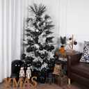 6in Large Christmas Ornaments Shatterproof Christmas Ball Ornaments Giant Hanging Balls MercuryDecorations for Holiday(Black,2pc)