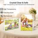 Acrylic Picture Frames 3 Pack,5X7 Double Sided Magnetic Picture Frames, 10+10mm Thick BlockClear Freestanding Transparent Acrylic Frames, Gifts for Women Mom Grandma Father Girlfriend Sister