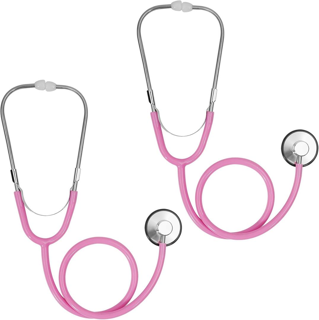 Kids Stethoscope, 2 Pack Real Working Nursing Stethoscope for Kids, Toy Medical Kit for Toddler, Doctor Play Set for Role Play, Boys Girls Doctor Nurse Cosplay Costume Accessories