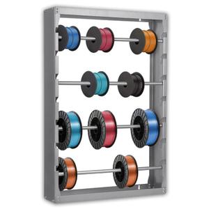 tonchean Wire Spool Rack, Cold-Rolled Steel Wire Spool Holder Wall Mounted Wire/Cable Dispenser with 4 Adjustable Rods Conduit Display & Storage for Electrical, Industrial & Retail Use Gray