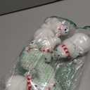 Wesiti 6 Pcs Christmas Polar Bear Ornament White Plush Christmas Ornaments Cute Rustic Furry Bear Decor with Scarf for Xmas Tree Polar Animals Figurines Rustic Home Decor