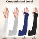 KEMFORD Tattoo Cover Up Sleeves  1 Pair of Lightweight UV Arm Sleeves for Men & Women  Breathable Fabric for Work, Healing Tattoos, and Sun Protection (L)