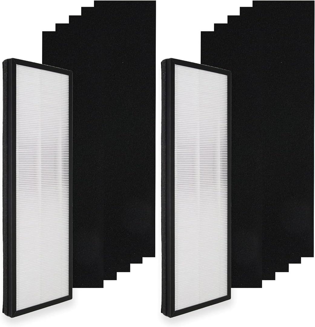 PUREBURG NEA-F1 Replacement Filter Compatible with Eureka Instant Clear NEA120 & Toshiba Smart WiFi Air Purifiers,2-Pack H13 HEPA Activated Carbon Pre-Filters