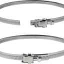 6" Inch Ducting Clamp - 10 Pieces of Adjustable Stainless Steel Duct Hose Clamps with Worm Gear - Wide Diameter Range Fastener for Flexible Ducting (Pack of 10)