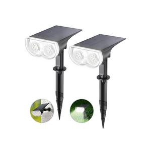 Linkind Solar Lights Outdoor Waterproof IP65, StarRay Dusk-to-Dawn Outdoor Solar Lights, 3 Lighting Modes Solar Spot Lights Outdoor for Garden, Yard, Landscape (Daylight, 2 Pack)