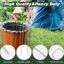 FEED GARDEN 6 Inch 500 Pack Galvanized Landscape Staples Plant Cover Pins 11 Gauge Tent Stakes Garden Stakes Landscaping Fabric SOD Pins Yard Spikes for Decoration Weed Barrier Fabric