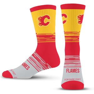 For Bare Feet NHL mens Elevate Crew Sock (Large, Team Color)