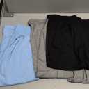 3 Pack Girls Flowy Wide Leg Pants Summer Lightweight Pants High Elastic Waist Loose Uniform Trousers Size: 5-6 Years