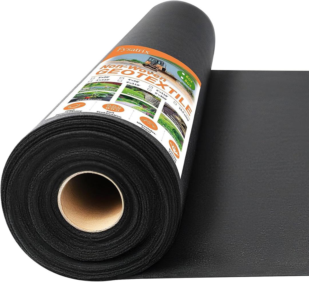 6oz 6FTx110FT Non Woven Geotextile Fabric for Drains Landscaping