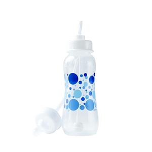 Hands-Free Baby Bottle - Anti-Colic Nursing System 9 oz Baby Bottle with Fast Flow Nipple/Teat 3m+ with Tube Straw Feeding System for Toddler (1 Bottle - Blue)