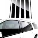 A Set Window B Pillar Post Cover Trim Molding Kit fit for 2015-2020 Chevy Chevrolet Suburban Accessories with Gloss Black Self-Adhesive
