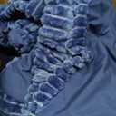 BEDELITE Fleece Throw Blanket for Couch  3D Ribbed Jacquard Soft and Warm Decorative Fuzzy Blanket  Cozy, Fluffy, Plush Lightweight Navy Throw Blankets for Bed, Sofa, 50x70 inches