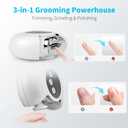3-in-1 Electric Nail Clipper Automatic Trimmer Grinder Polisher | Fingernail Clippers, With LED Light, 3 Speed Rechargeable, Low-Noise, For Seniors, Baby, and Adults, Mess-Free Debris Storage