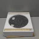 COVLON Drink Table, Carved Table Top Martini Table, Small Side Table, Weighted Base Pedestal Table for Living Room, Bedroom, Bathroom, Gold and Black