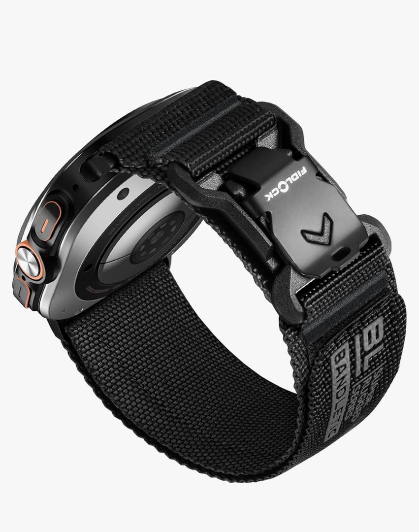 Bandletic R-Nylon Bands Compatible with Samsung Galaxy Watch Ultra Band 47mm for Men and Women, Soft Nylon Sport Band with Magnetic Fidlock V-Buckle Replacement Strap with Stainless Steel Metal Buckle