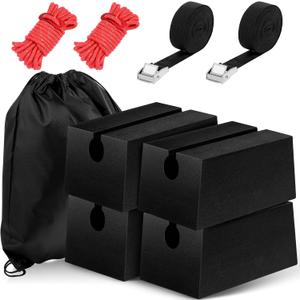 Universal Car Top Canoe Carrier Kit 6.7 Inch Kayak Foam Blocks for Roof Rack Soft Standard Replacement Car Top Roof Racks Pads with Tie-Downs