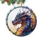 2 x Dragon Christmas Ornament 2025 Christmas Ornament Holidays Ornaments Christmas Tree Ornaments Hanging Accessories Navidad decoracion Xmas Dragon Lovers Gifts Ideas for Indoor Outdoor Decor